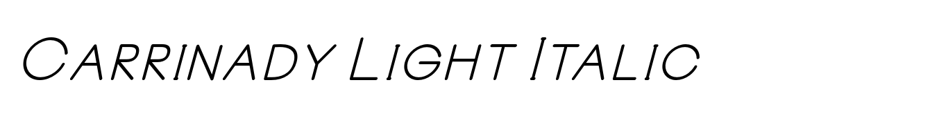 Carrinady Light Italic